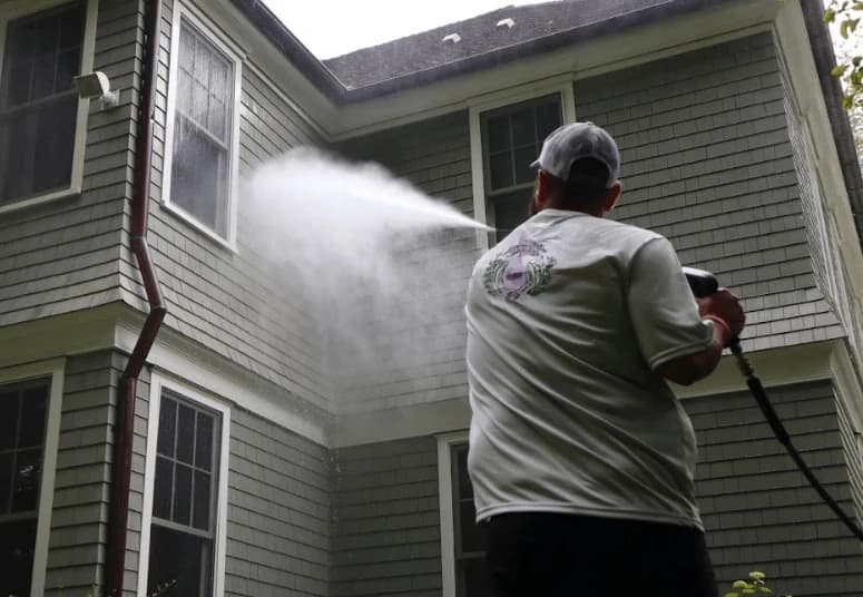 Commercial pressure washing service by Hudson Power Washing at Hudson business